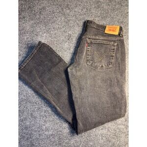 Levi's 515 Nouveau Bootcut Jeans Womens 12 Gray Denim Stretch Low Rise Red Tab